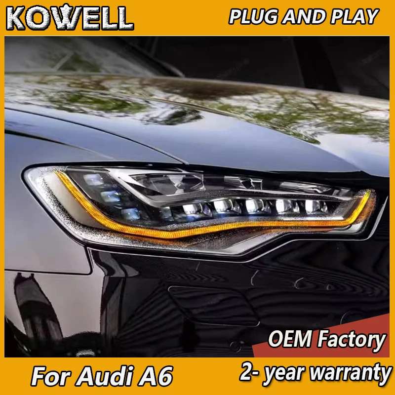 

Car Styling for Audi A6 Headlights 2012-2015 Audi A6 Head Light Upgrade A7 DRL Turn Signal Low High Beam Projector Lens