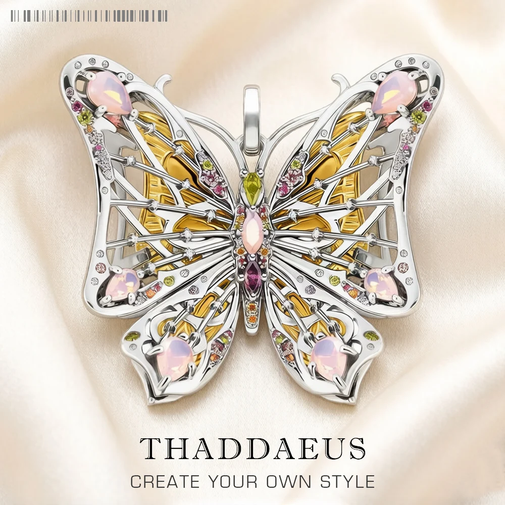 

Pendant Butterfly Wealth of Nature Winter Fashion 925 Sterling Silver Jewelry Bohemia Insect Gift For Women