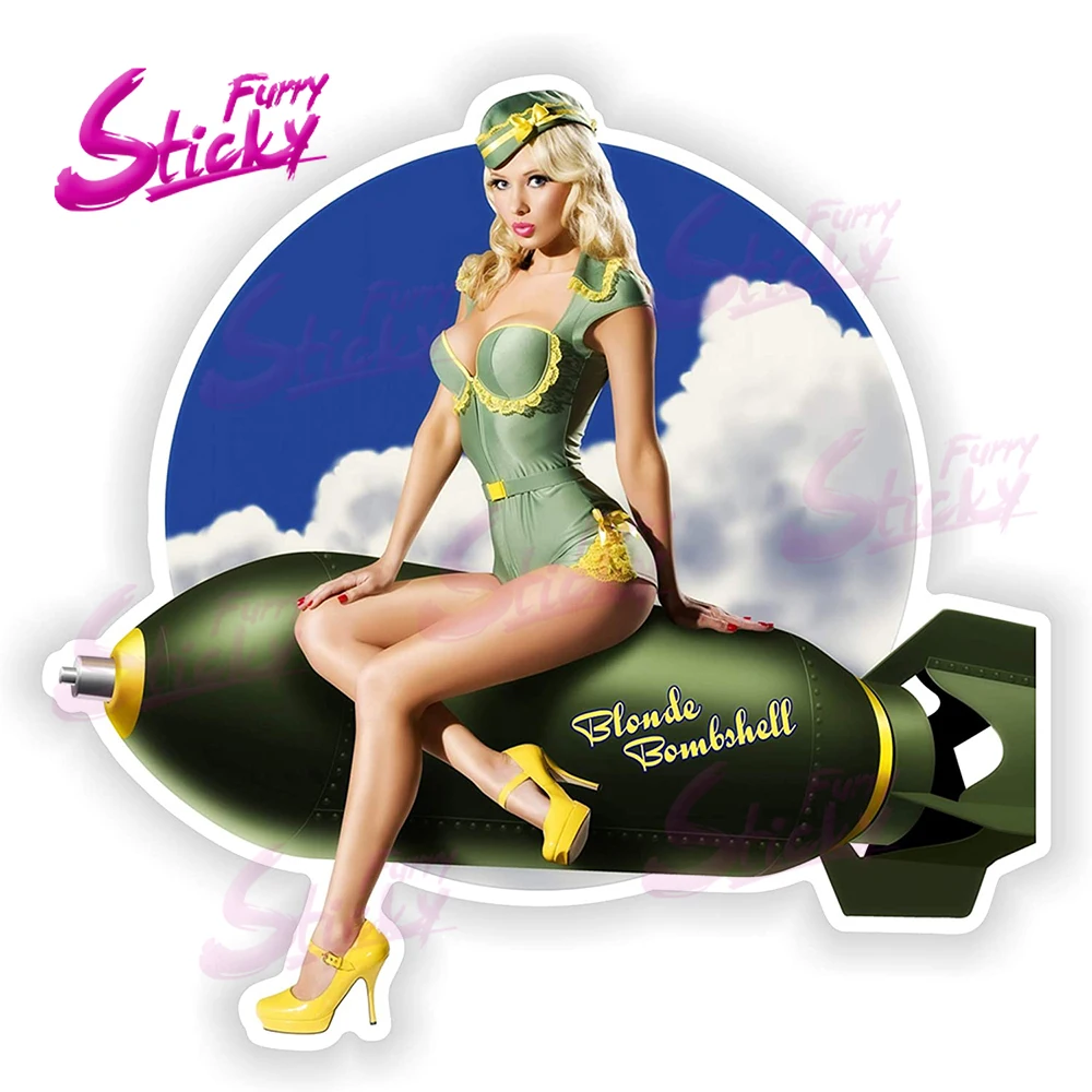 Retro Pin Up Sticker Sexy Gymnastics Girls Car Sticker for PVC Sticker Auto Motorcycle Painted Helmet Camper for Laptop