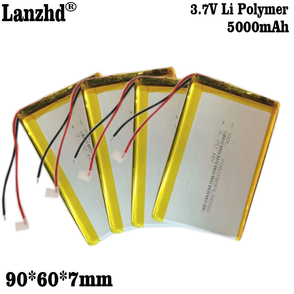 1-12pcs 3.7V 5000mAh 706090 Li Polymer Li-ion Battery For Tablet PC PDA PSP IPAQ DVD MID DIY E-book Power bank Toys Phone