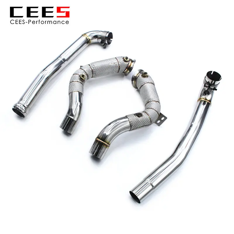 CEES Downpipe For BENZ  GT GTS C190 4.0T 2014-2020 High Performance Pipe Car Exhaust System Exhaust Downpipe