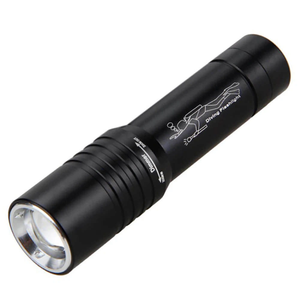 1pcs Scube Diving Flashlight 1200LM Light IP67 Waterproof Underwater Outdoor Torch Pool Accessories Aluminum Alloy