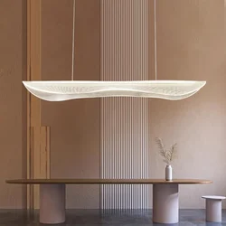 Nordic Long Curve LED Chandeliers for Dining Room Food Tables Hallway Office Desks Pendant Lamp Home Decor Hanging Light Fixture