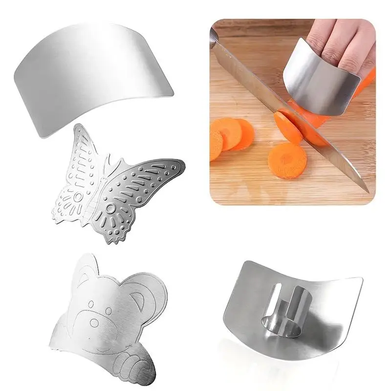 Stainless Finger Protector Hand Protector Cutting Vegetables Finger Guard Household Finger Protector Cutting Vegetables