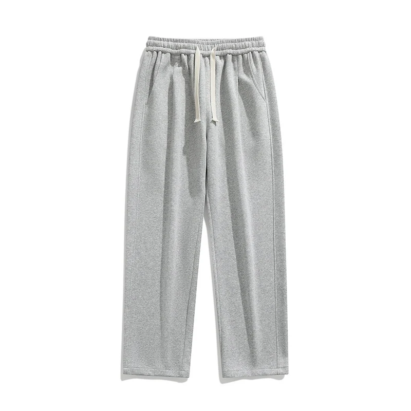 أربعة مواسم الرياضة في الهواء الطلق اللياقة البدنية الجري عارضة السراويل واسعة الساق مريحة للتنفس المألوف عارضة السراويل مستقيم الساق #6