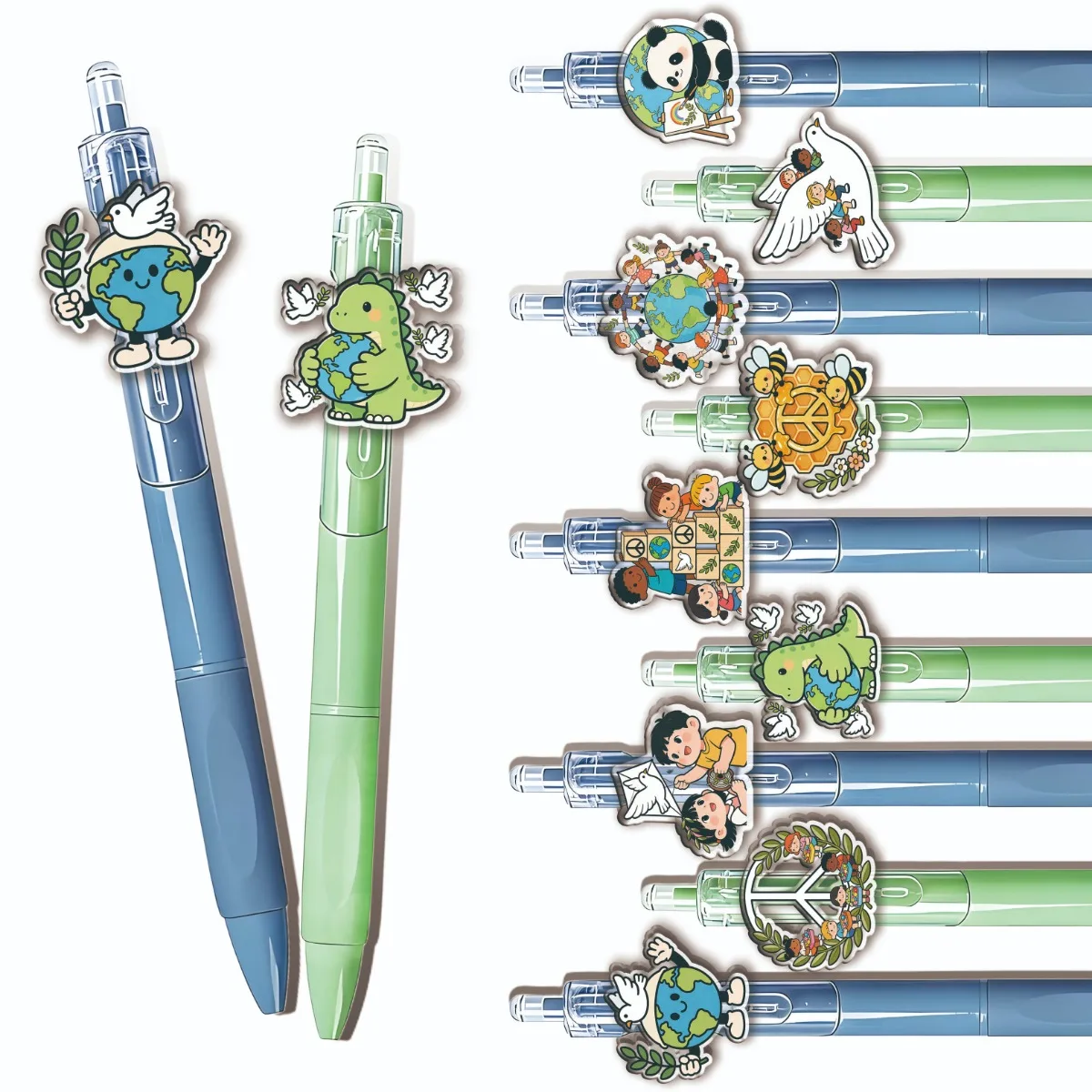 

Набор из 9/18 шт. портативных шариковых ручек для школьников и студентов, маркеры для офиса, тема «Мир во всем мире», к началу учебного года