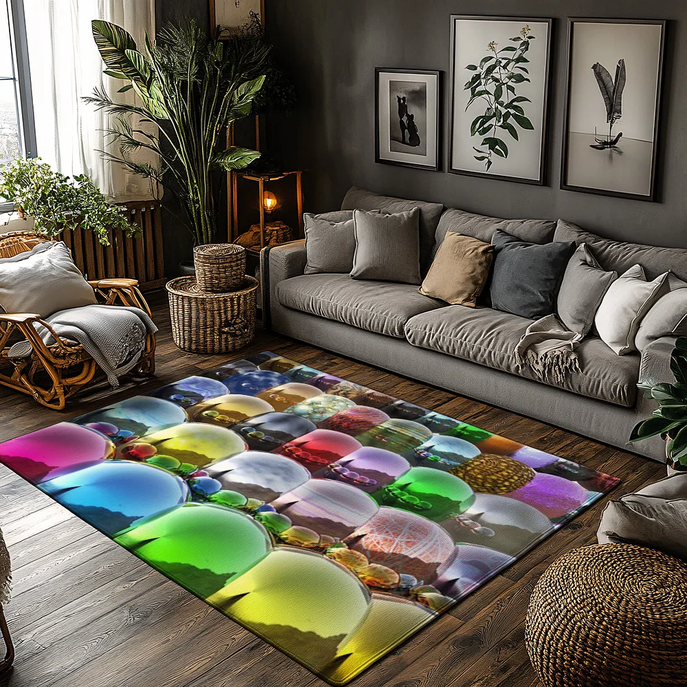 

Tuniu Colorful Balloons Carpet Non-Slip Rug for Living Room Bedroom Kitchen Floor Mat Decorative Rug