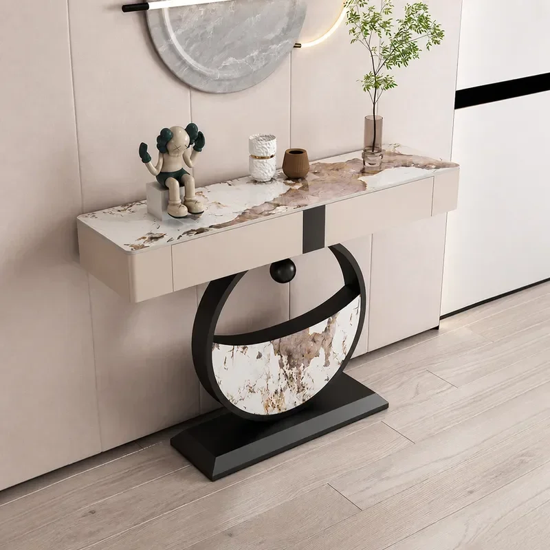 Creative Simple Light Luxury Home Decoration Table Extremely Narrow End View Table Corridor Entrance Cabinet Household Wall