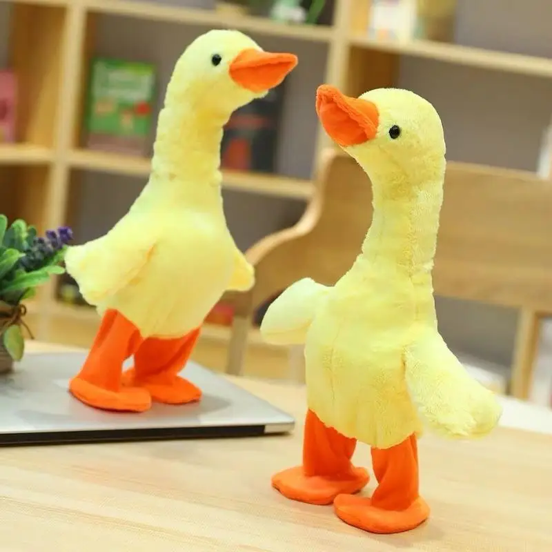 1 pçs dançando com 138 música brinquedos do bebê falando cantando e andando pato musical brinquedo de pelúcia presentes de natal brinquedos das crianças