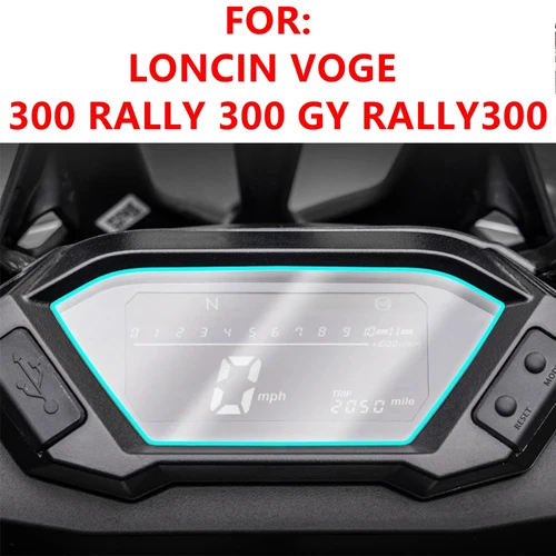 Para LONCIN VOGE 300 RALLY 300 GY RALLY300 accesorios de motocicleta película de protección contra rayaduras de panel instrumento Protector de pantalla