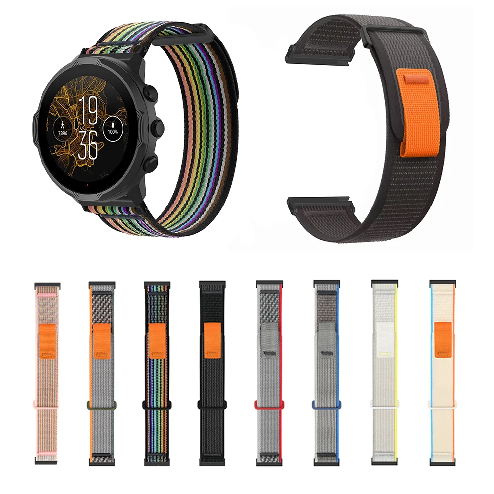 Correa de nailon de fácil ajuste de 24mm para pulsera Suunto7 para Suunto 9/9Baro Suunto Spartan Sport muñeca HR Band D5 cinturón