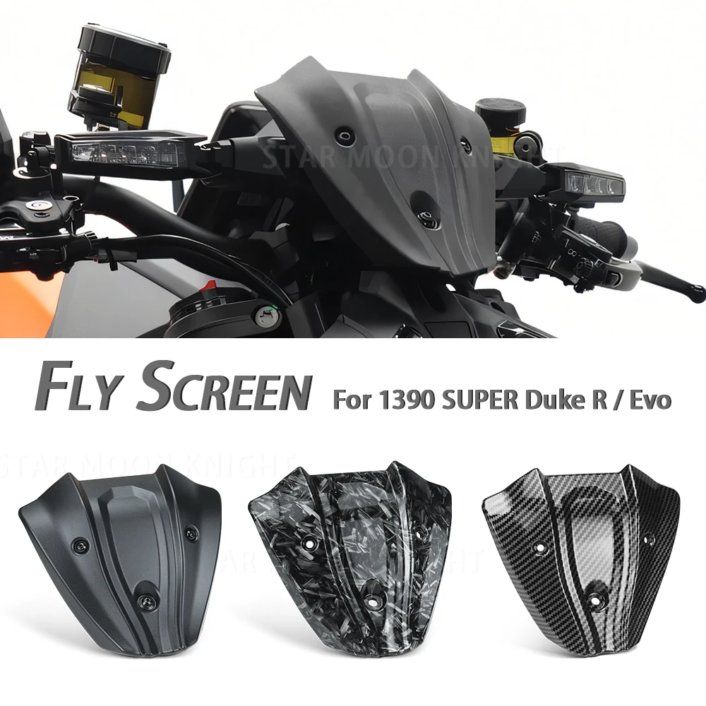 Motorcycle Fly Screen Accessories For 1390 SuperDuke R 1390 Super Duke R EVO Instrument Front Fairing Wind Deflector Shield