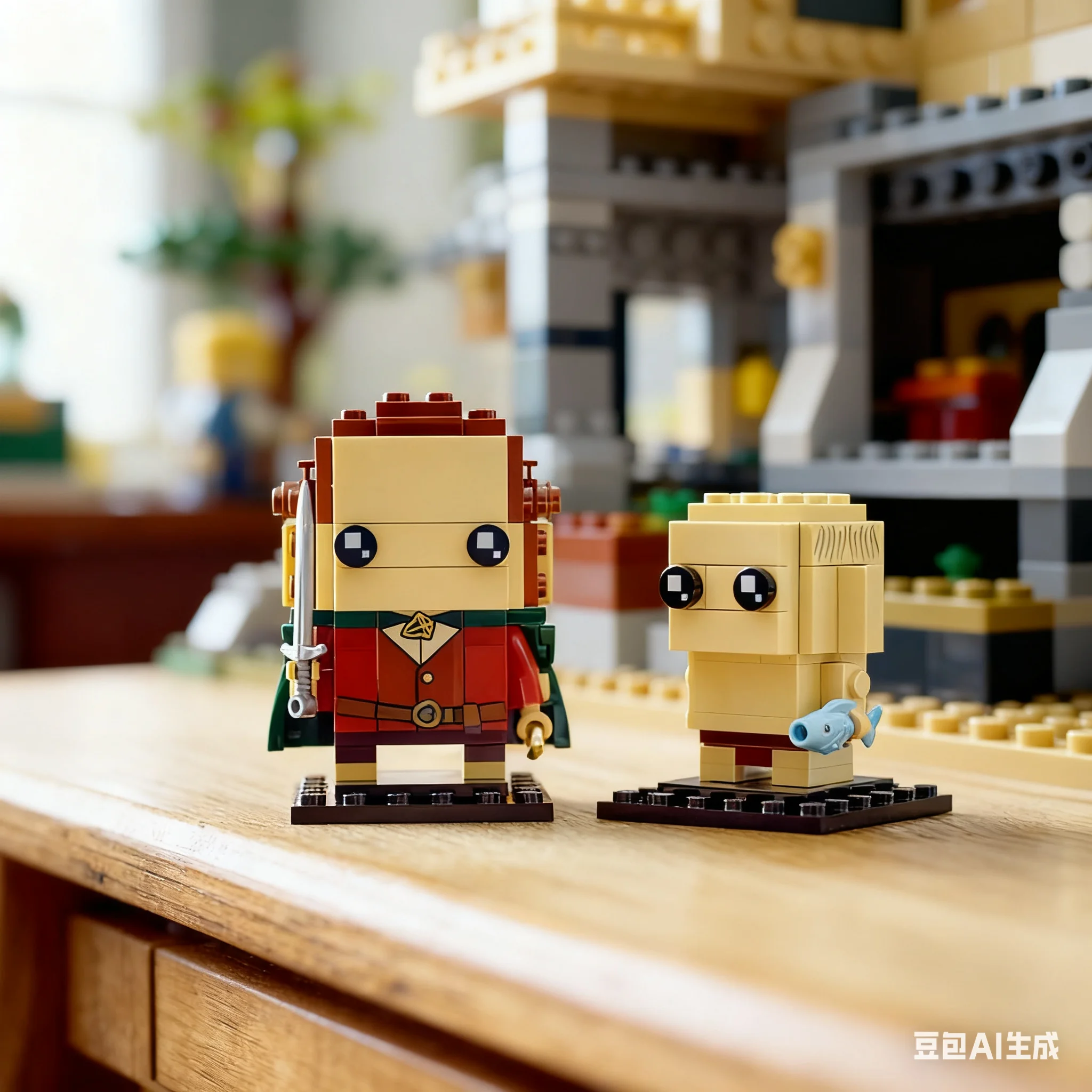 ตัวต่อเลโก้ ซีรีส์หัวเหลี่ยม 40630 โฟรโด้และกอลลัม ตัวต่อของเล่นเด็ก ของขวัญ