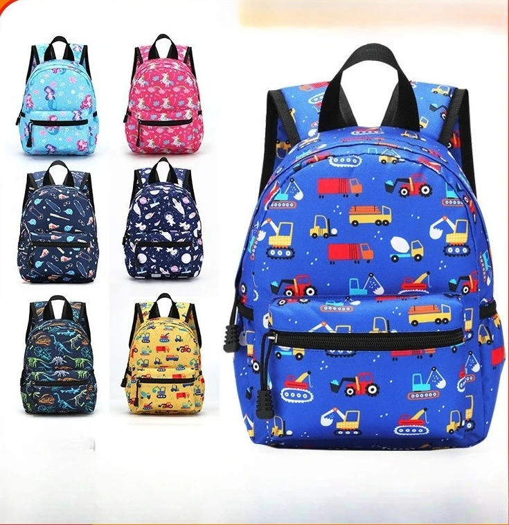 10.6 Inch Cartoon Kids Backpack | Lightweight & Spine Protective School Bag for Kindergarten, Fashion Casual Student Backpack