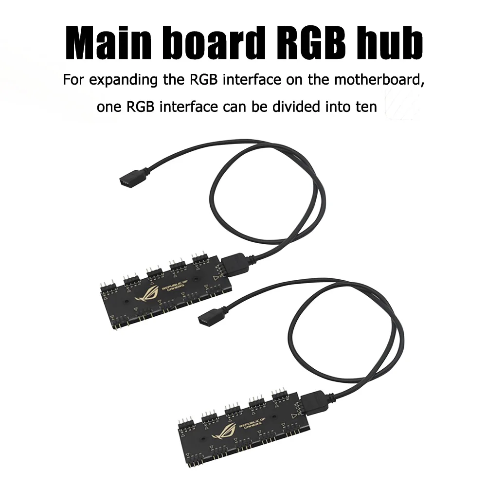 10 RGB Synchronization HUB اللوحة الأم RGB تمديد كابل لجيجابايت هالة