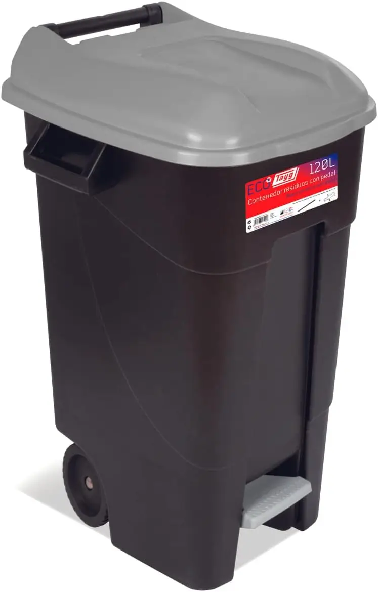 Xmsj Tayg - Contenedor De Basura Eco Tayg 120 L. Gr. Con Pedal