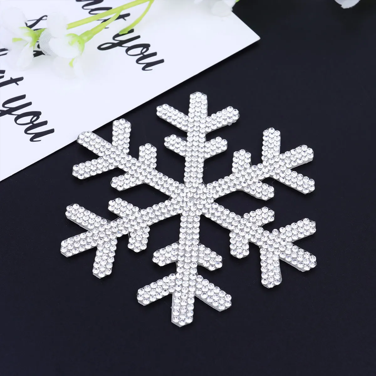 

1Pcs Car Sticker Full Rhinestone DIY Snowflake Decal Self Adhesive Easy Stick for Car Bumper Window Laptop Metal Plastic Surface