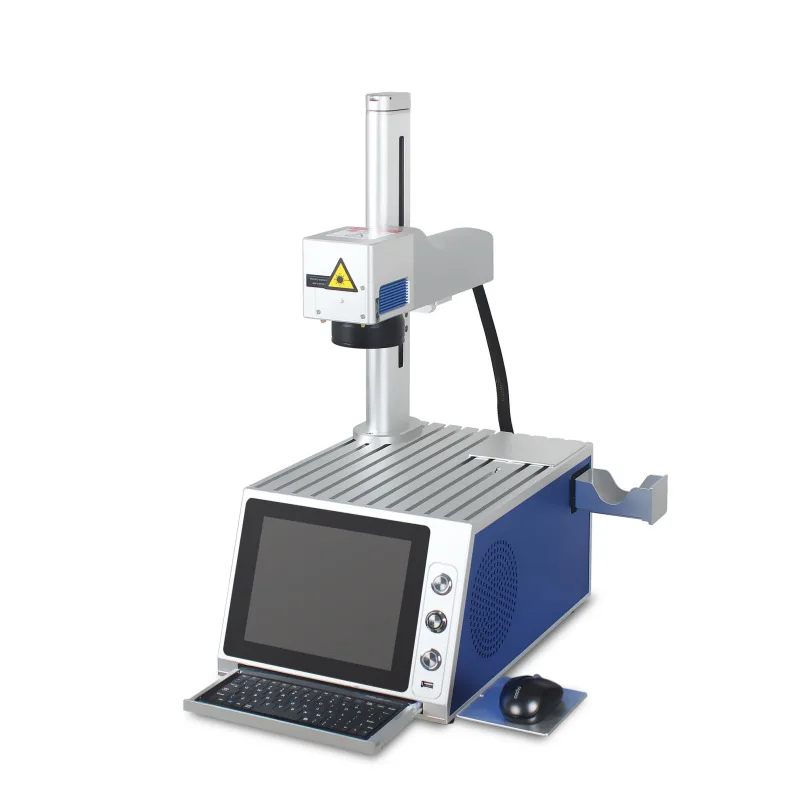 Computer keyboard integrated fiber laser marking machine thermos cup jewelry metal laser lettering machine 20 watts 30 watts