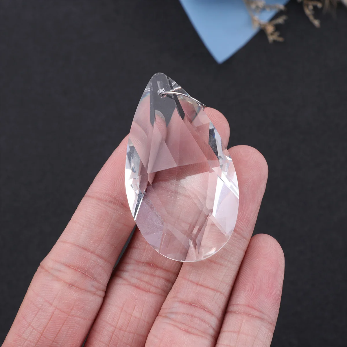

24Pcs Crystal Ball Chandelier Pendant Water Drop Shape 30mm Hanging Prism Rainbow Light Refraction Window Decor