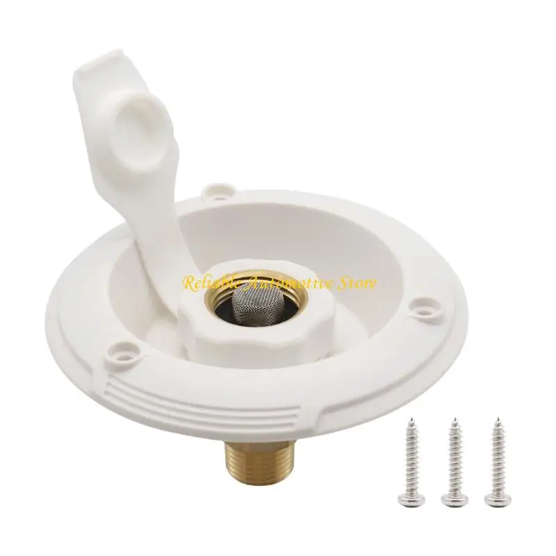 

M68B Large Brass RVs Water Inlet Fitting Check Valves Design Anti Backflow Corrosion Resistant ABS Housing For Motorhomes