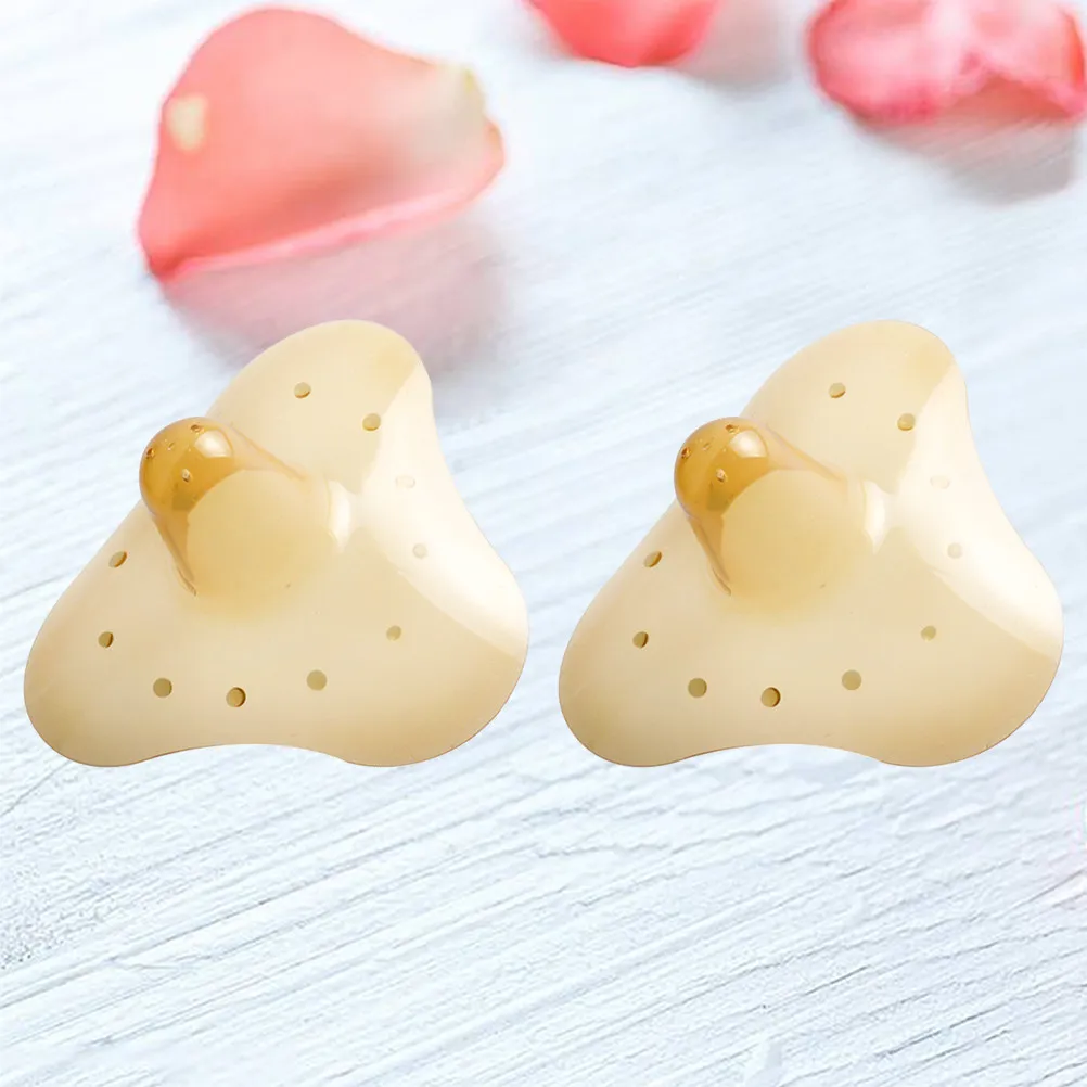 

2Pcs Latex Breastfeeding Shield Protection Cover Durable Suction Comfortable Portable Simulation Shape for Nursing