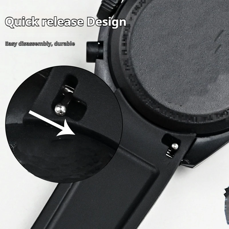 Liquid Silicone Strap for Omega X Swatch MoonSwatch 20mm Curved End Quick Release Men Women Replace Watch Band for Seamaster 300