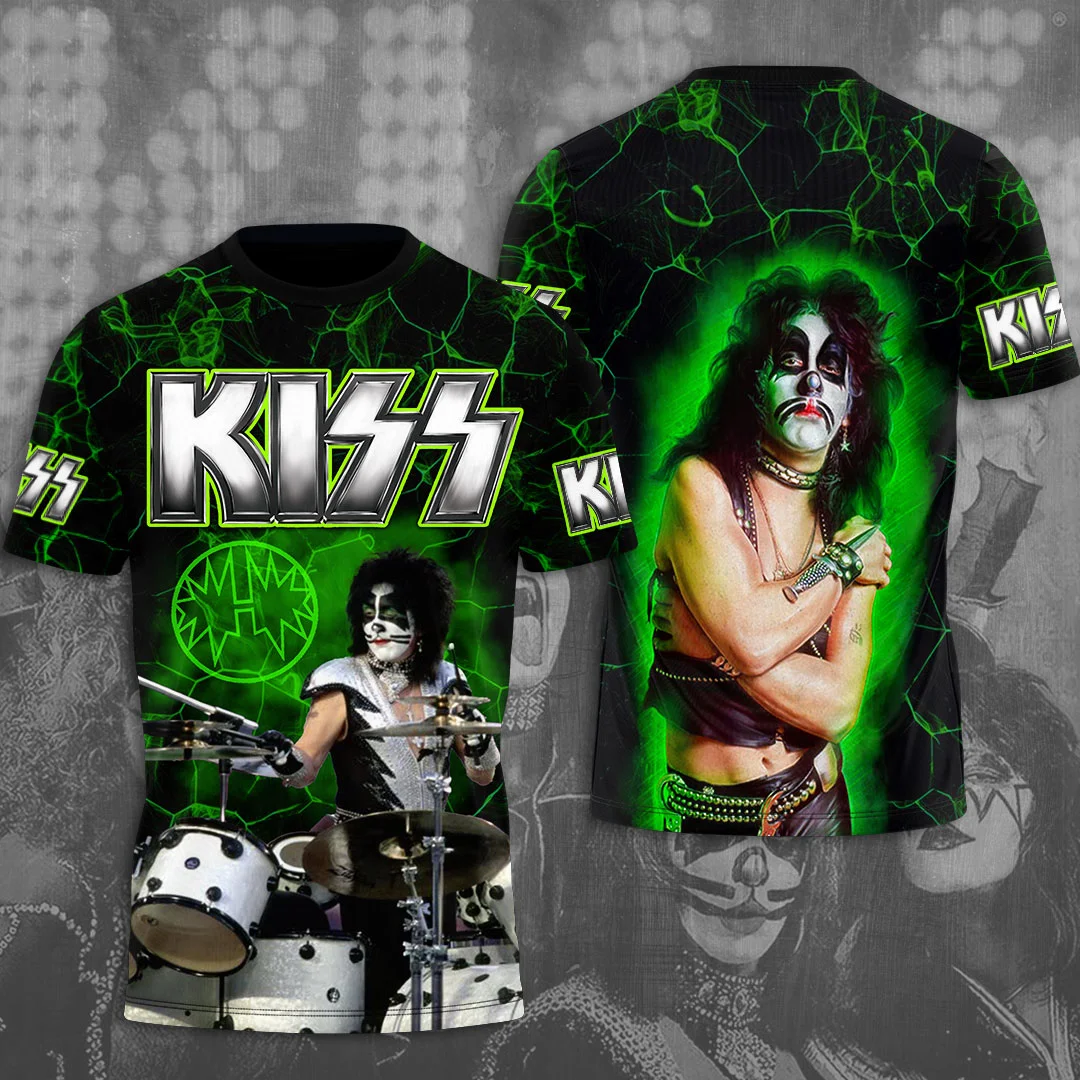

Rock Band Kiss T-shirts 3D Printing T Shirt Men Women Funny Hip hop Short sleeve O-neck Tee Shirt Fashion Street Man Y2K Tshirt