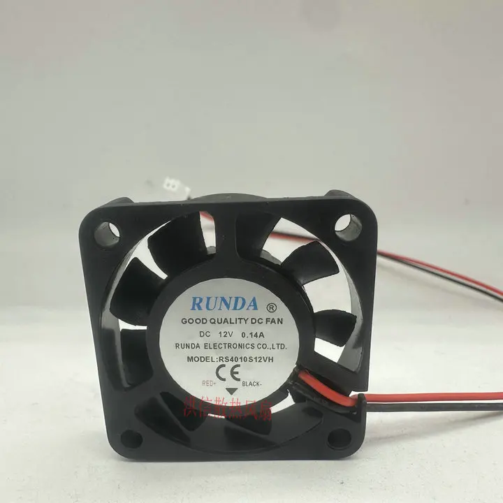 

RUNDA RS4010S12VH DC 12 В 0,14 А 40x40x10 мм 2-проводной 40 мм охлаждающий вентилятор
