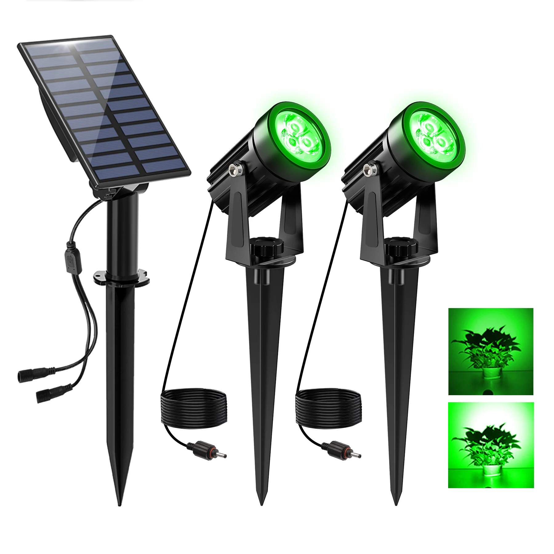 Super Bright Green Solar LED Light Outdoor Solar Spotlight Solar Garden Light Outdoor IP65 Waterproof Solar Lawn Light