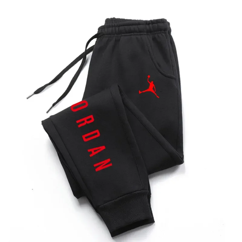 Men\'s Joggers Autumn Winter Drawstring Casual Pants Fleece Sweatpants Workout Running Gym Fitness Sports Trousers Streetwear