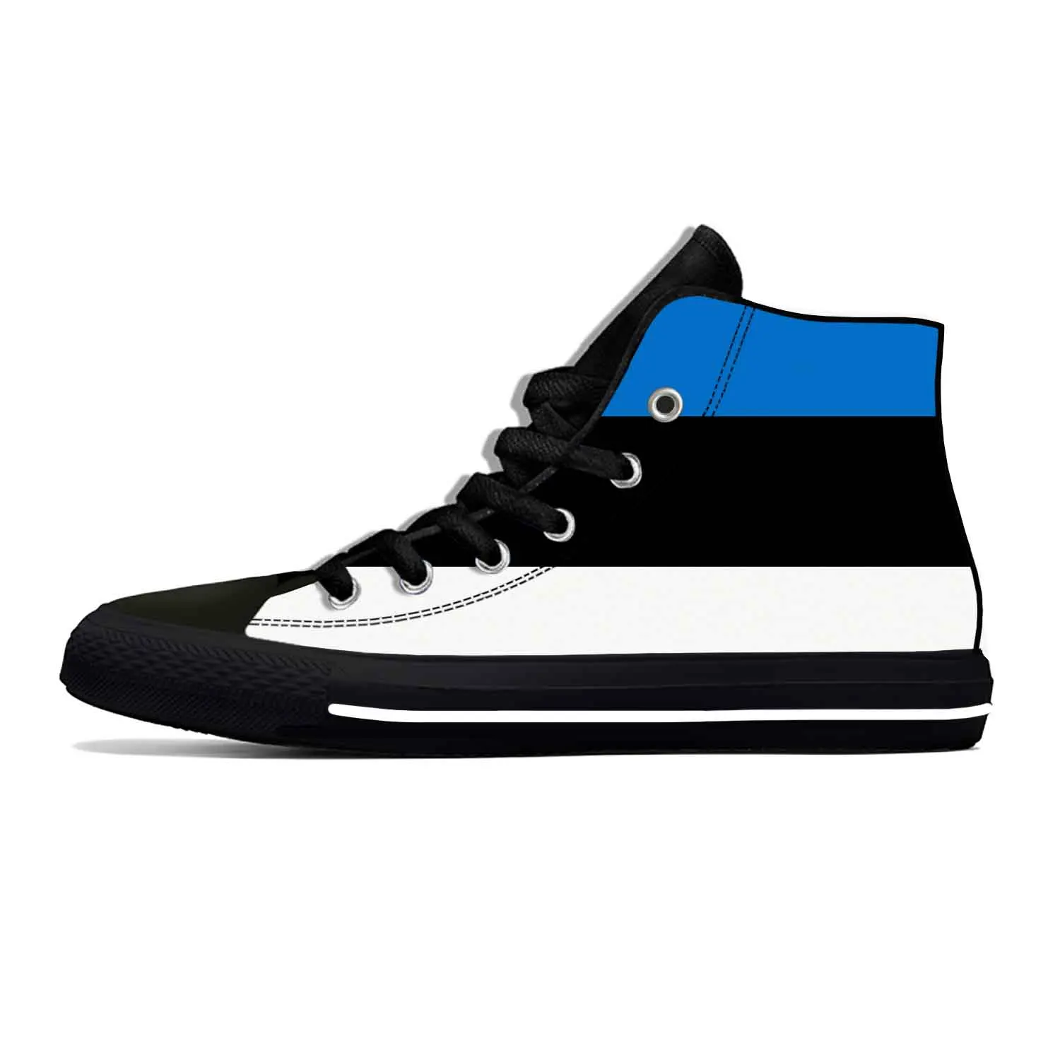 Hot Estonia Estonian Republic Flag Patriotic Fashion Casual Shoes High Top Breathable Men Women Sneakers Lightweight Board Shoes