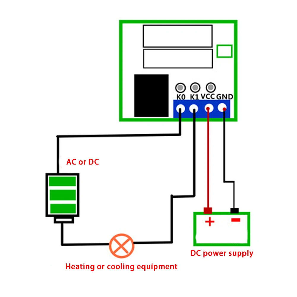 DC 5V/12V/24V Mini LED controlador de temperatura Digital interruptor refrigeración/salida de relé de Control de calefacción