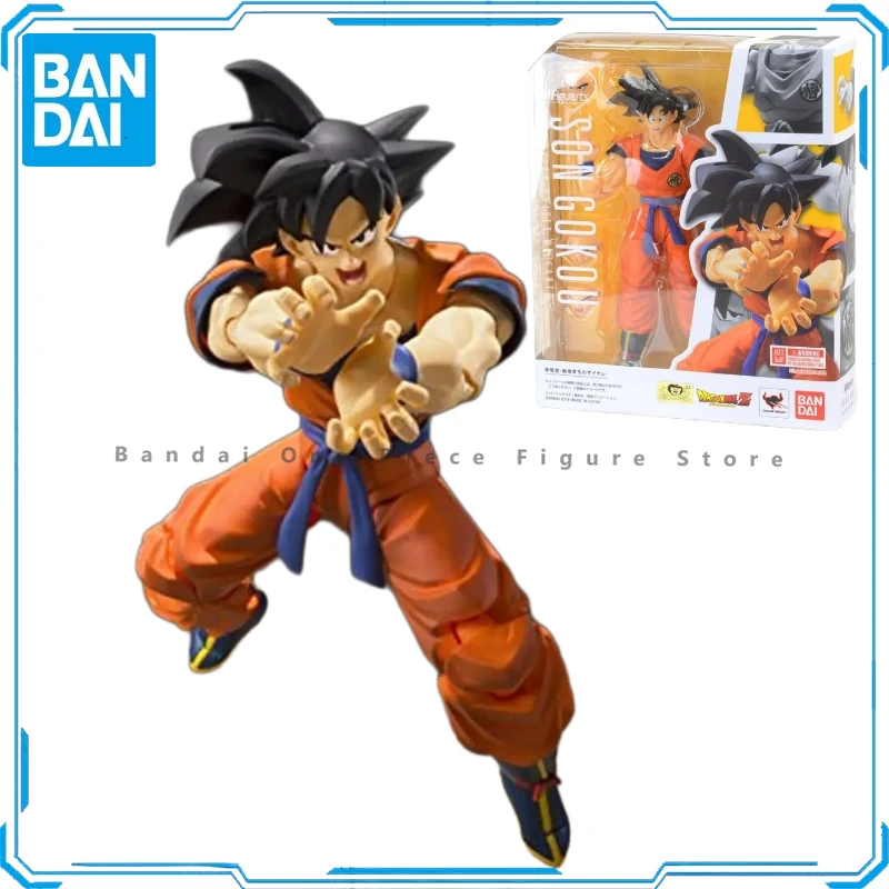 

In Stock Original BANDAI S.H.Figuarts Shf Dragon Ball Z Son Goku Raised on Earth Action Figure Collectible Toy Gift