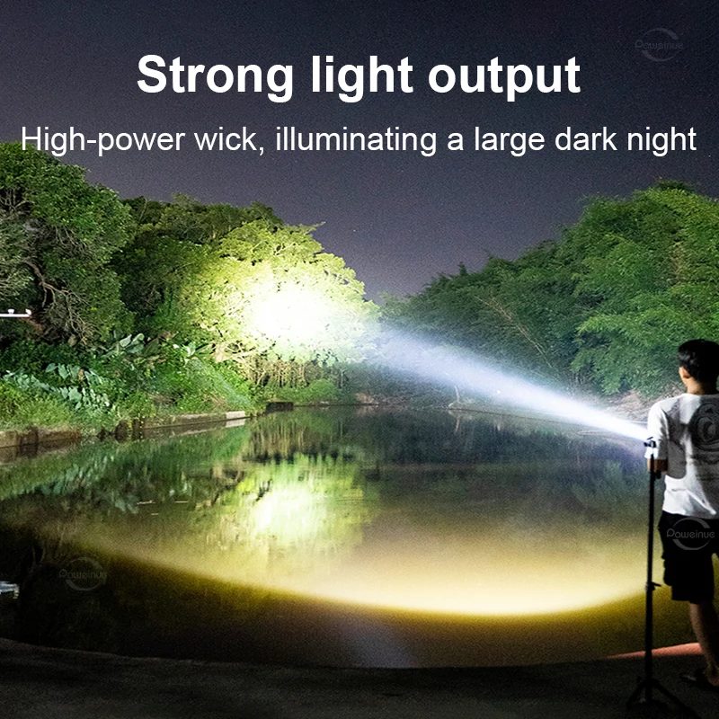 عالية الطاقة عمر البطارية الطويل الغوص مصباح يدوي IPX8 أعلى مقاوم للماء المهنية مصباح غوص بالطاقة لغواصة الصيد