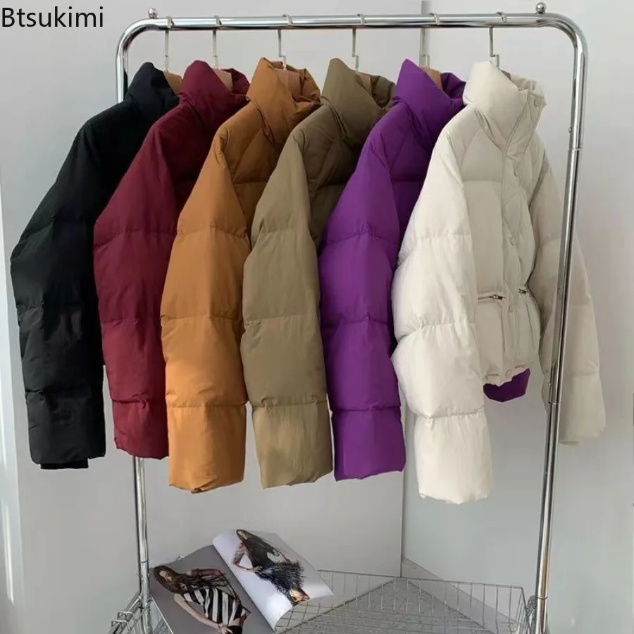 Women's Jacket New Korean Version Stand Collar Short Cotton-padded Jacket Thickening Warm Parkas Winter Jackets for Women Coat