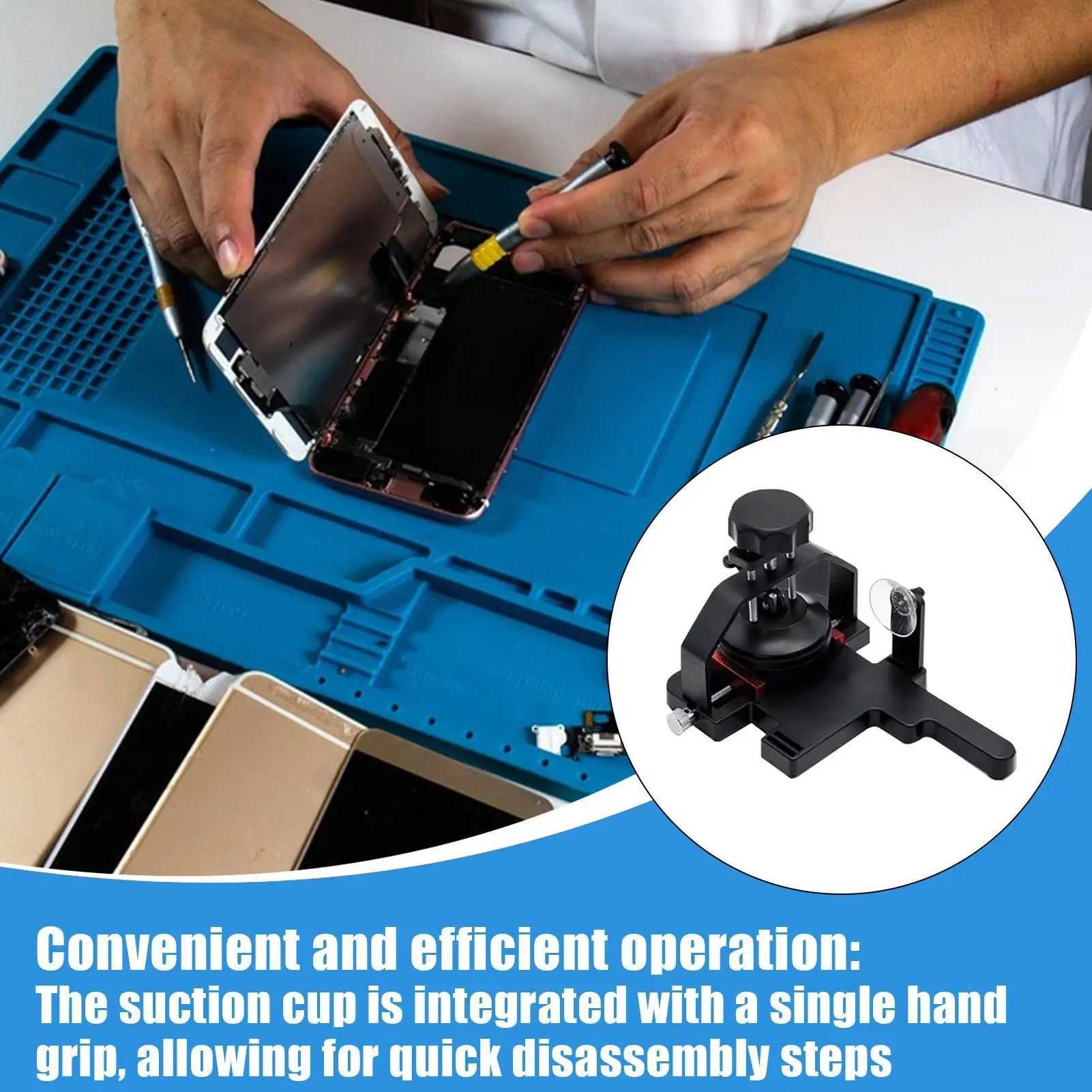 تركيبات فصل سريع لشاشة الهاتف بدون تسخين مع كوب شفط قوي لأداة إزالة فتح شاشة الهاتف المحمول