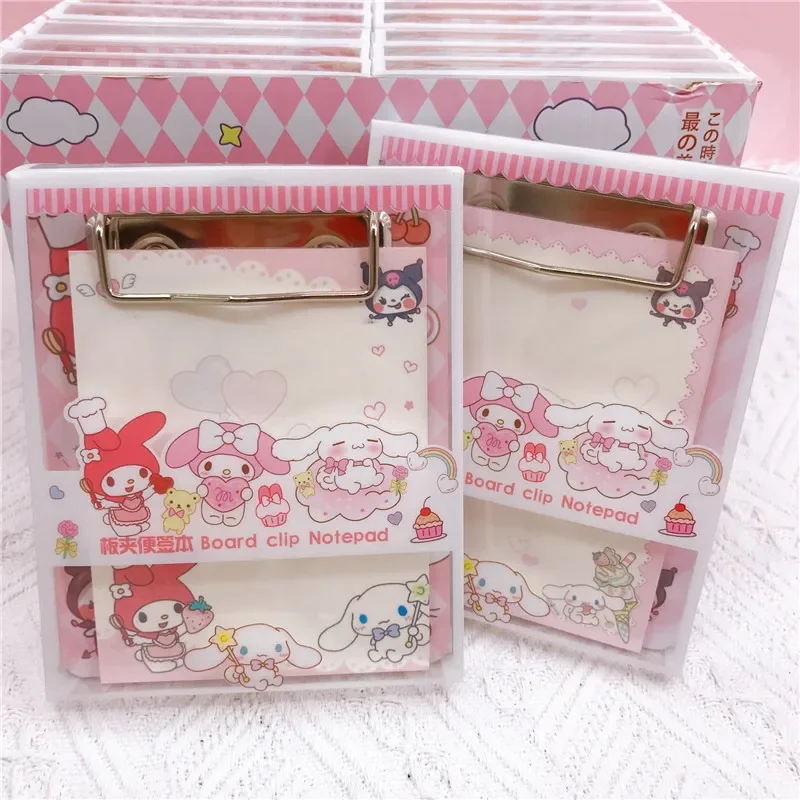 Sanrio Small Board Clip Color Page Note Note Notebook My Melody Student Stationery Office Supplies Anime