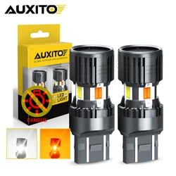 AUXITO 2Pcs T20 LED Canbus No Hyper Flash W21W WY21W 7440 7440NA 7443 W21/5W LED Bulbs DRL Dual Color Car Turn Signal Light 12V