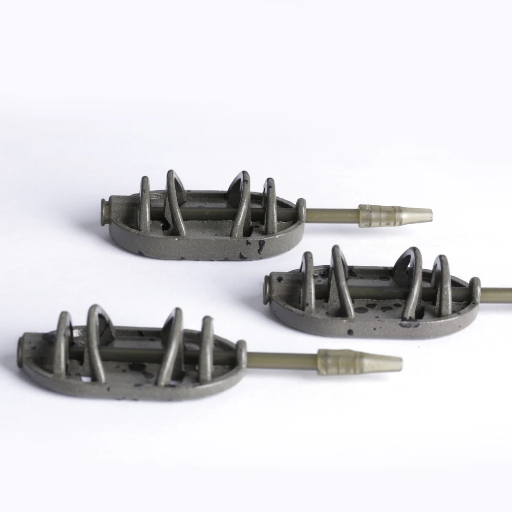 FTK Karpfenangel-Futterkörbe 30g/40g/50g Zinklegierung Schnellwechsel-Design, Leichtgewichtige Nicht-Elektrifizierte Köder mit Gewichtsmarkierungen – Detail 5