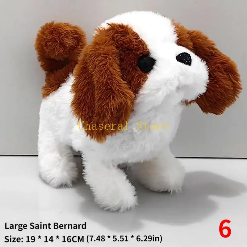 E7CE Realistic Plush Robotic Dog Companion Doll Simulation Sound Touch Response Toy