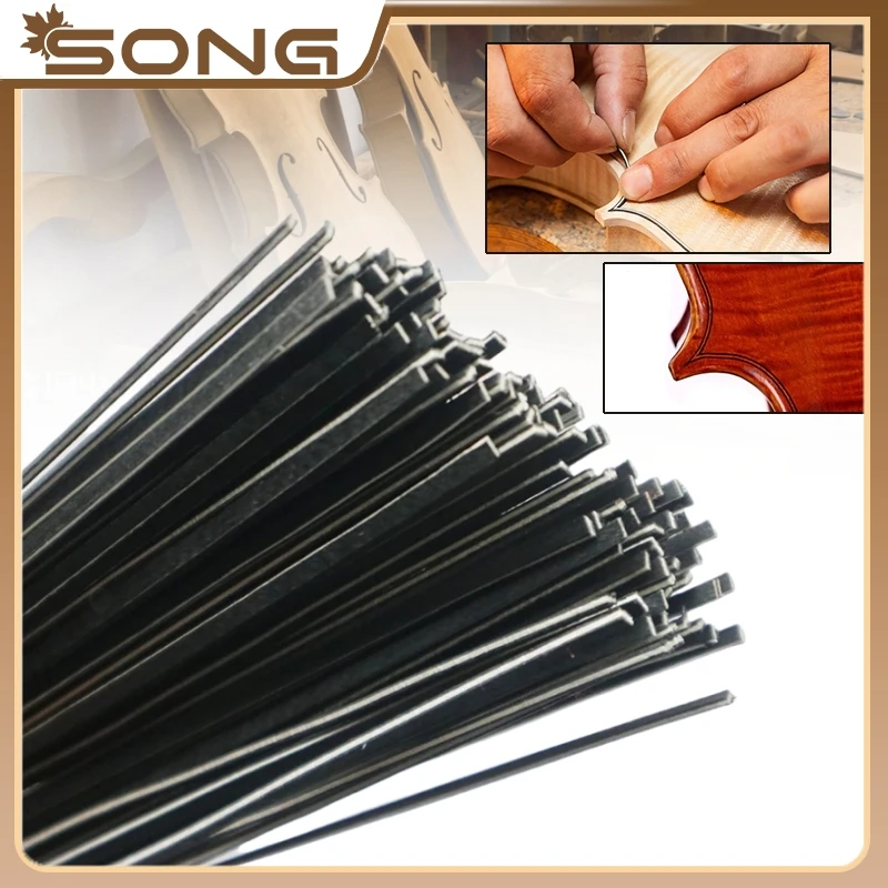 100pcs maple wood violin purfling Viola Cello white black wood strips Bass Inlay bar For 1.2/1.3/1.8/3.1mm Repair Luthier Tools