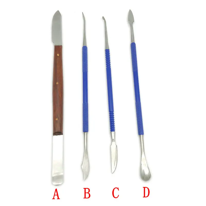 1Pc wosk dentystyczny Carver mieszanie szpatułka nóż kompozytowe wypełnienie żywica instrumenty narzędzia do makijazu materiały dentystyczne podwójne końce