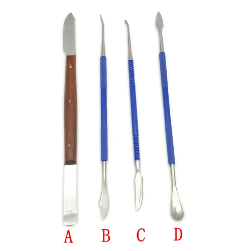 Imagen 1 del producto Espátula para mezclar cera Dental, cuchillo, instrumentos de resina de relleno compuesto, herramientas de maquillaje, materiales de dentista, extremos dobles, 1 ud.