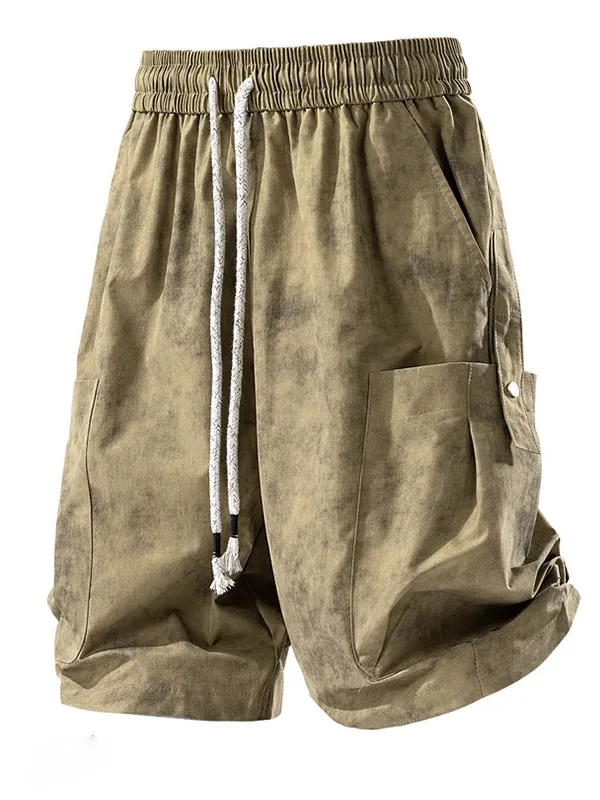 

Loose Fit Men's Summer orts 300 Pou American Trendy Brand Spor Casual Workwear Five-Quarter Pants Straight Leg Cargo