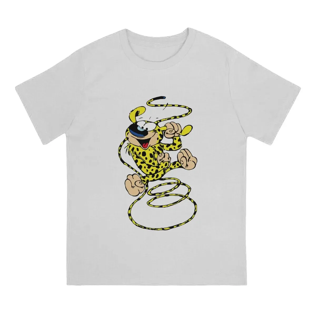 Gaston Lagaffe Anime Marsupilami Spring With Ear In Hand Tshirt Homme Men's Tees Polyester T Shirt For Men