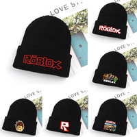 Roblox Woolen Hats Game Cartoon Anime Figure Print Headgear Street Outdoor Hot Animes Knitted Cap Boy Girl Adult Birthday Gift