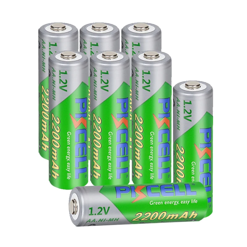 

8Pcs*4Pc/Card PKCELL NiMH AA Rechargeable Battery 1.2V 2200mAh 2A Pre-charged Bateria Rechargeable Batteries for Camera