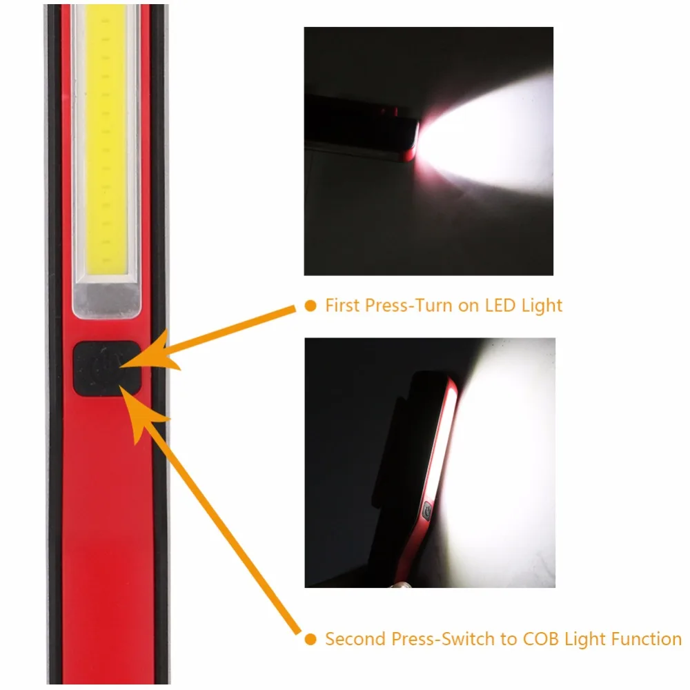 Mini linterna LED COB multifunción, lámpara magnética de inspección de trabajo, luz de bolsillo, 2 modos, AAA, gran oferta