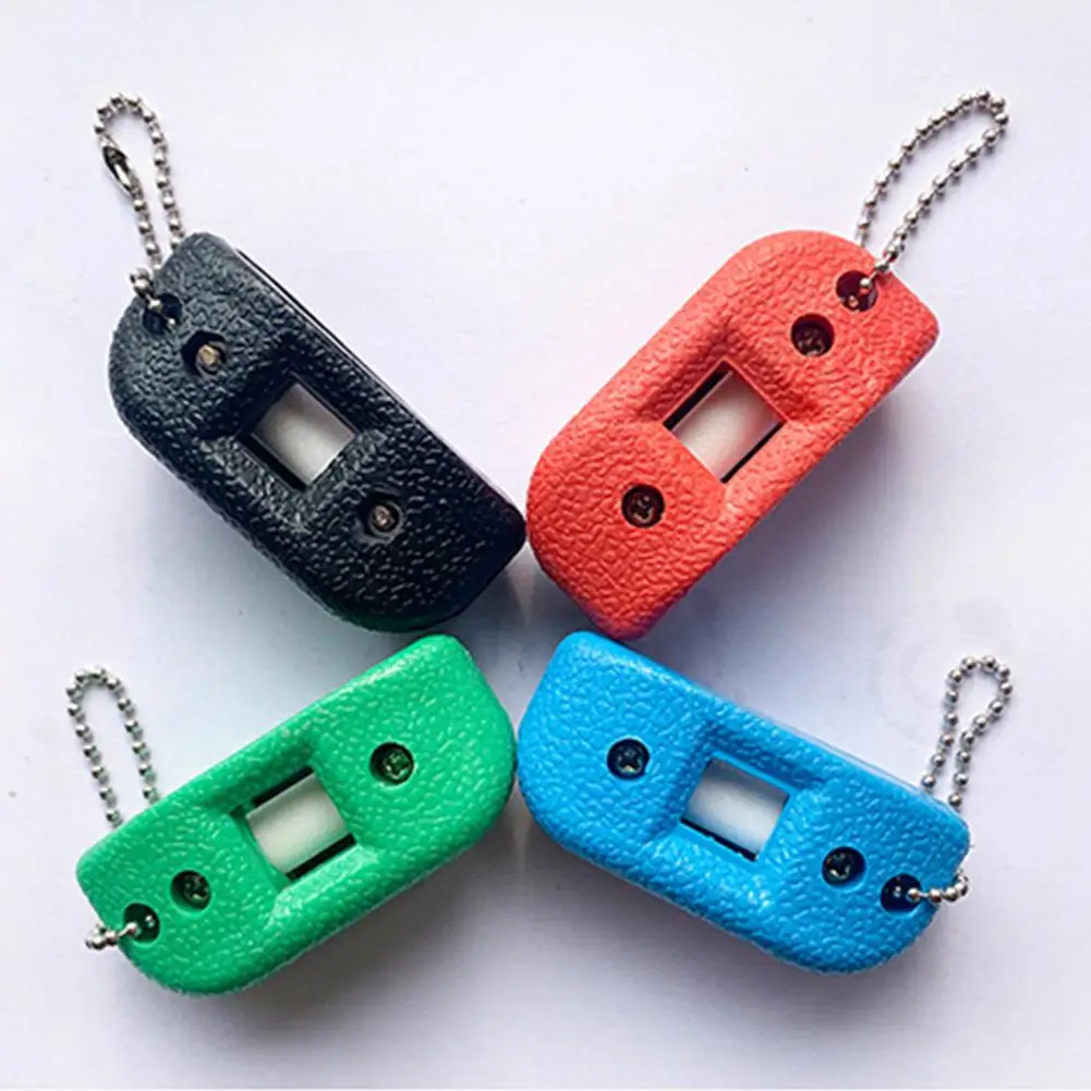 Portable Ice Skate Blade Hockey Sharpening Oilstone Sandstone Ice Hockey Shoe Double Side Sharpener with Hanging Storage Bag