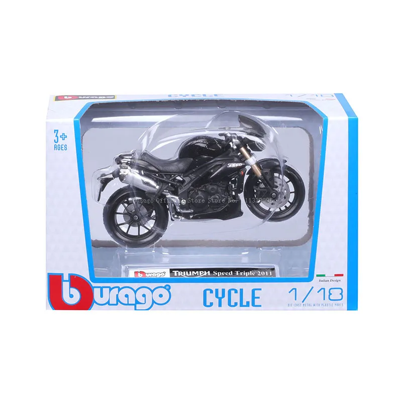 Bburago 1:18 Triumph Speed Triple genuine authorized simulation alloy motorcycle model toy car die-casting model gift collection